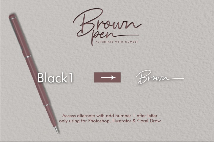 Brown Pen Regular Font preview